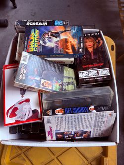 Box of vhs tapes