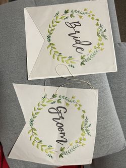 Bride & Groom Wedding Signs