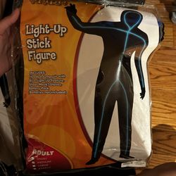 Light up stick figure costume 