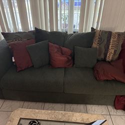 Sofa and Loveseat set With 3 Iron and marble Tables 