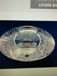 Orrefors Sweden modernist Crystal art glass votive candle holder vintage New Old Stock with box