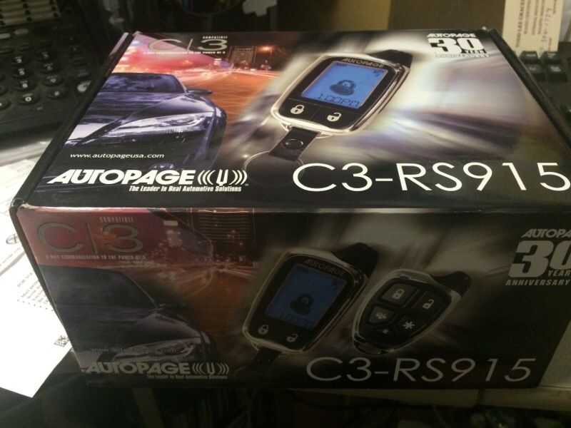 Autopage C3-RS915 two way paging LCD remote start car alarm