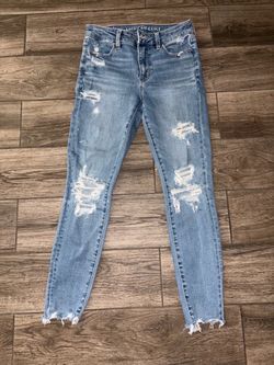 American Eagle skinny ripped jeans