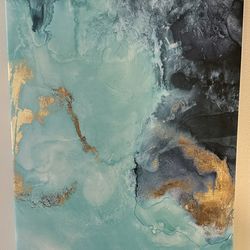 26” W X 40” L Abstract Canvas Art