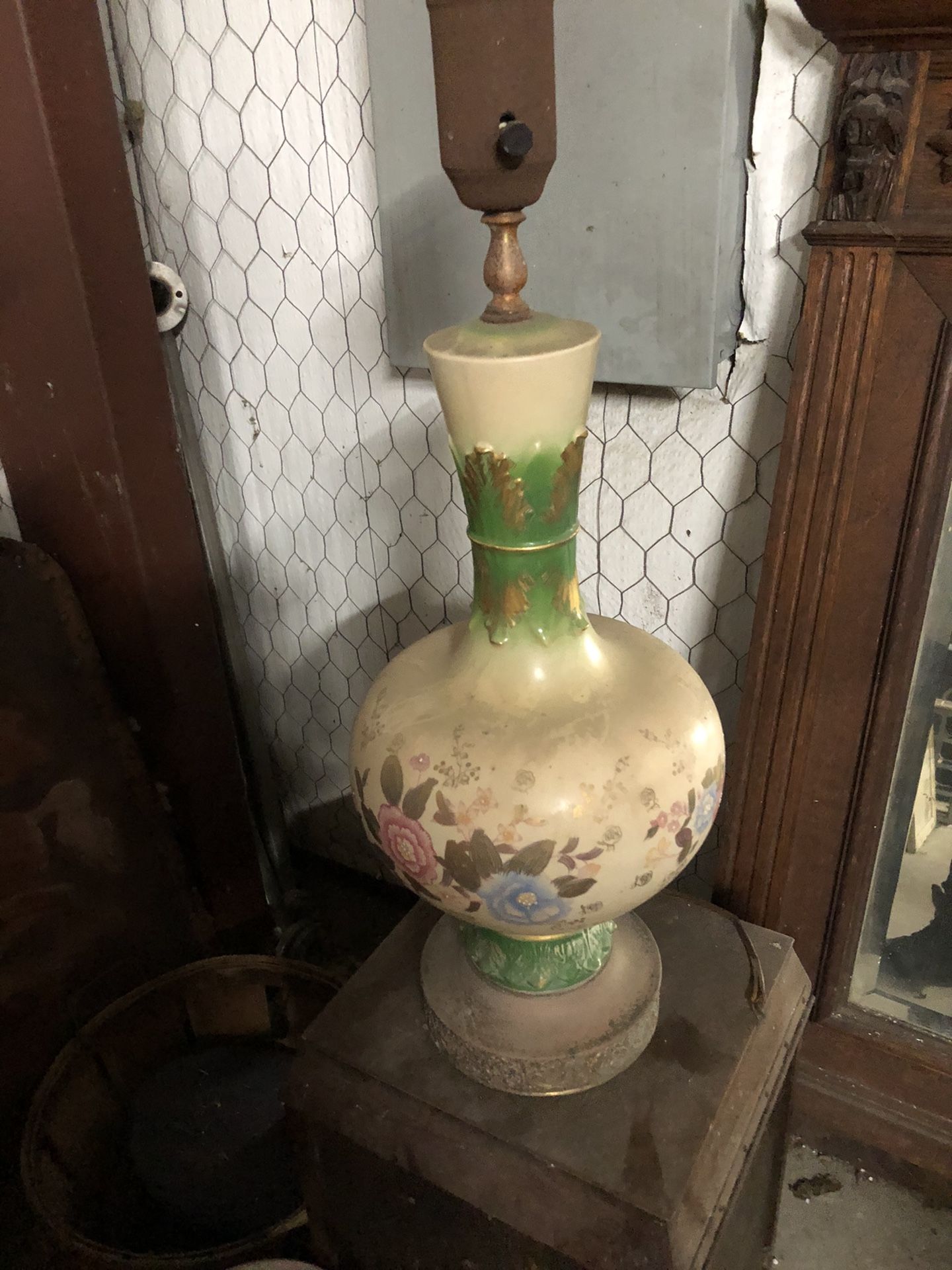 Antique lamp Hand Painted From 1930’s