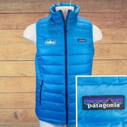 Patagonia Women’s Goose Down Puffer Full Zip Vest Size L Lightweight HELLAS Co.