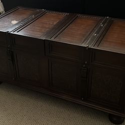 Ashley Mahogany Storage Chest/Coffee Table