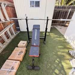 Bench Press/olympic bar and weights
