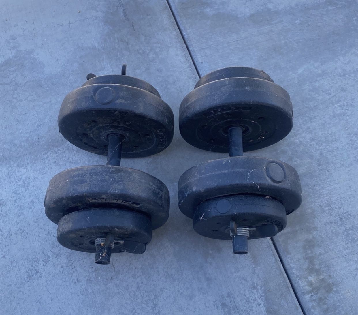 20 Pound Each Dumbells