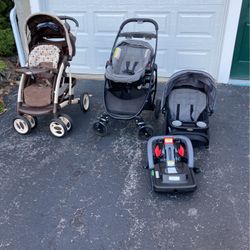 graco snugride 35 click connect stroller and car seat and another graco stroller
