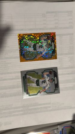 2021 Panini Prizm Zach Wilson rookie card (Base Card #332)/Orange Lazer Prizm