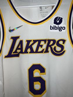 100% Authentic Lebron James Nike Icon Lakers Jersey Size 44 M Mens Wish Kobe