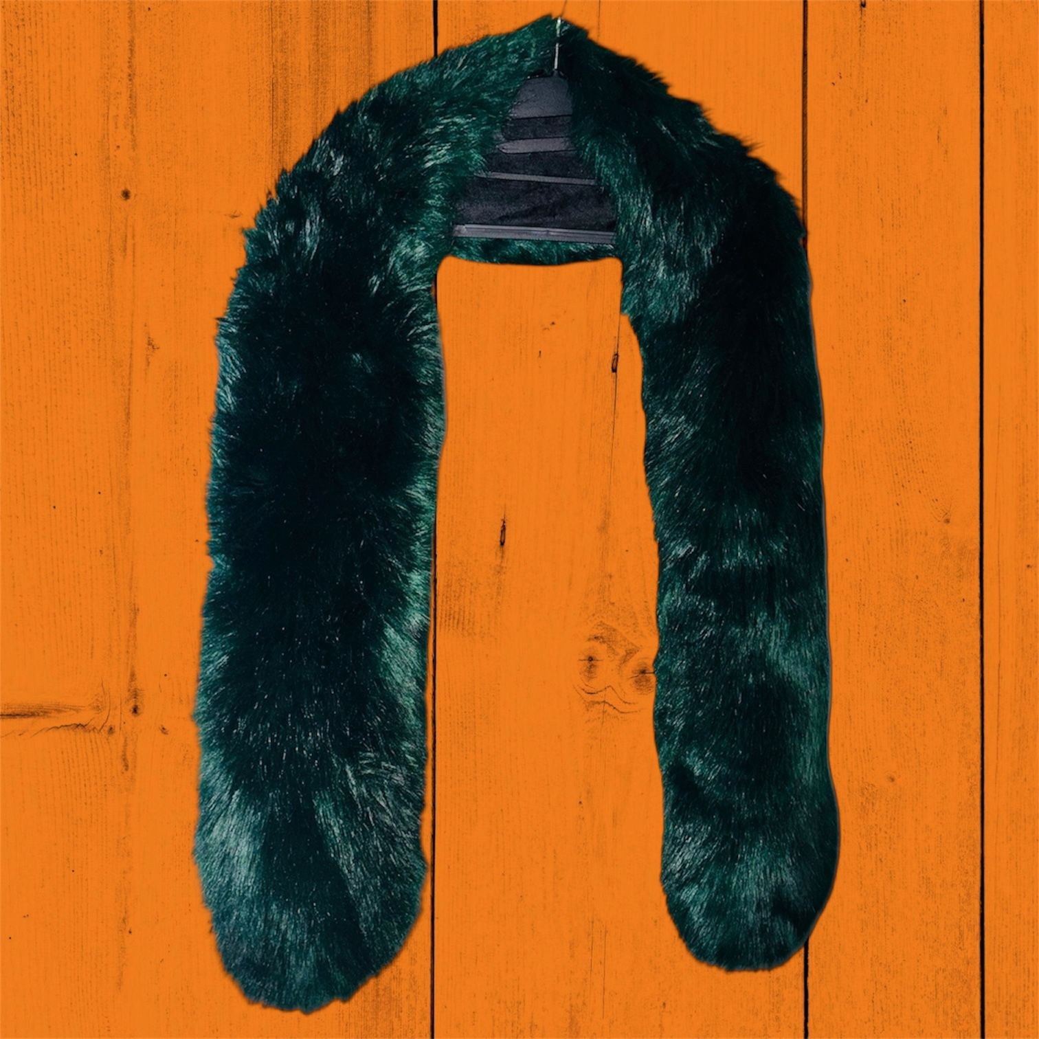 Faux Fur Wrap - Green