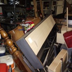 2 king size bed frames one w drawers 1 Full size bedframe with lighted headboard