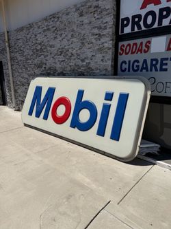 Mobil Gas Station Sign