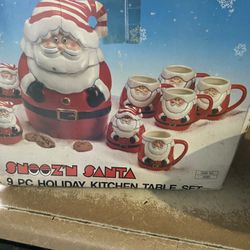 Santa Cookie Jar Set $75