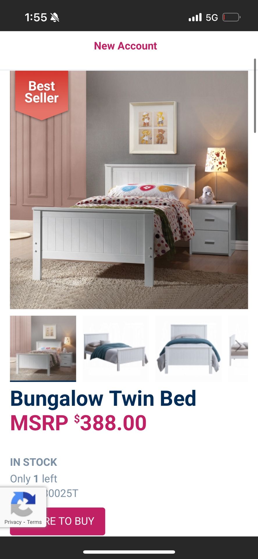 Twin Bed Frame Brand New