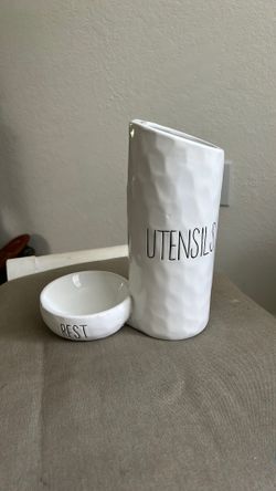 Utensil Holder and Spoon Rest Set