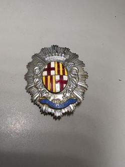 Vintage Barcelona Spain chest plate Police Badge
