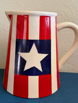 Vintage RUSS Berrie Americana Ceramic Pitcher Collectible NOS