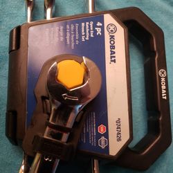 Kobalt Ratcheting SAE open end 4pc Wrench Set Polished Chrome