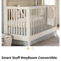 Smart Stuff #myRoom Convertible Crib in Parchment & Gray