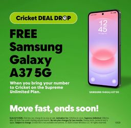GET A SAMSUNG a37 ON US WHEN YOU SWITCH