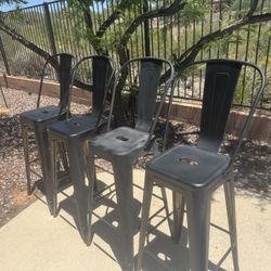 Black Bar Stools Set Of 4
