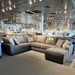Grey 3PC Chaise Sectional Couch