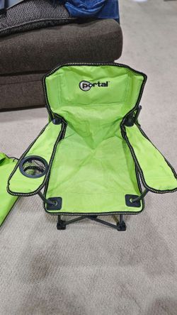 Portal camping chair with canopy