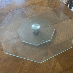 Large Glass Lazy Susan Tabletop Turntable