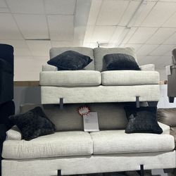 Light Grey Sofa Loveseat Set