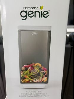Brand New Compost Genie 3.6-Gallon Stainless Steel Kitchen Compost Bin