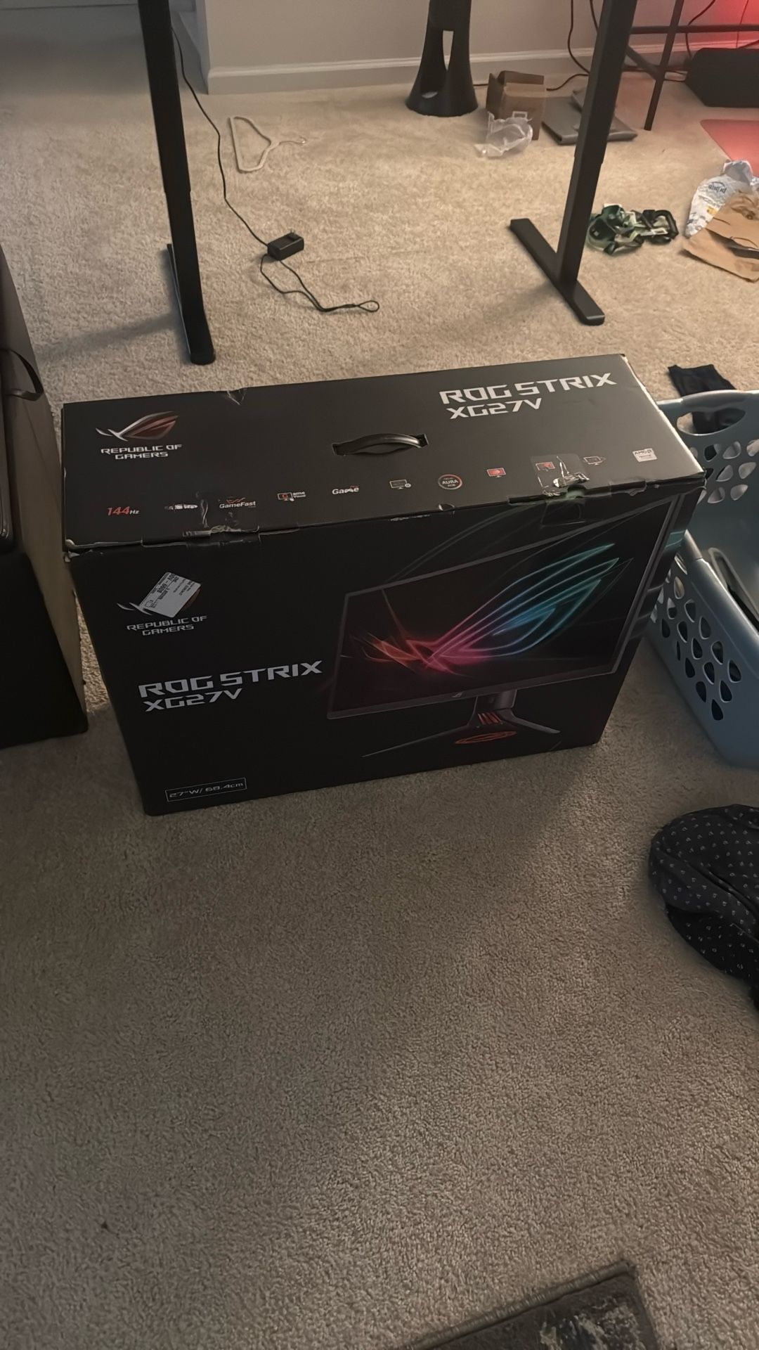 ASUS ROG Strix XG27V 27 Curved 144Hz Gaming Monitor + Free New Mount