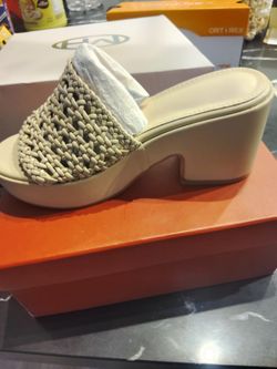 Woven Platform Slide Sandals