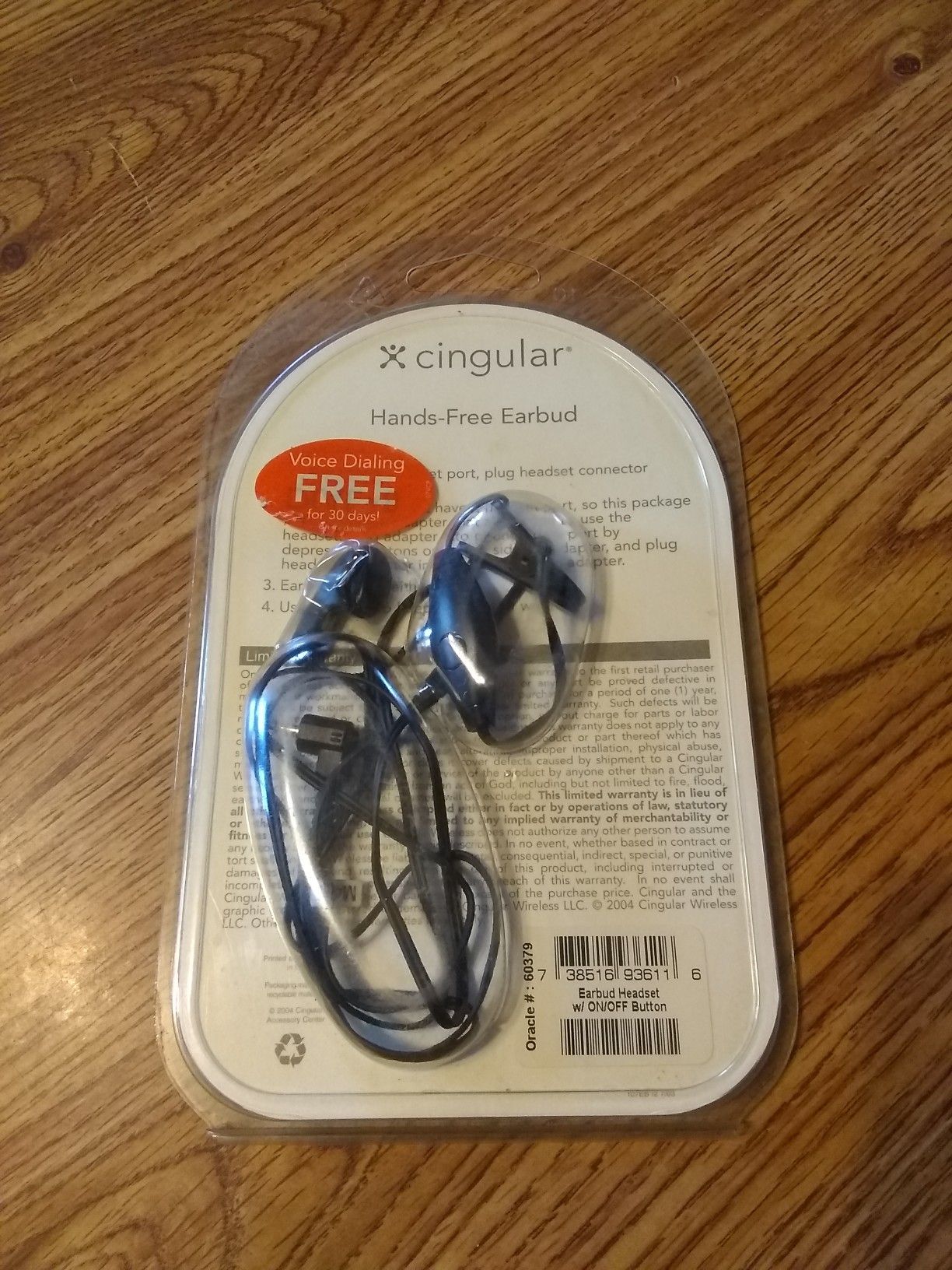 CINGULAR WIRELESS HANDS FREE EARBUDS NEW IN PACKAGE