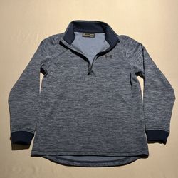 Under Armour Men’s Heather Blue Coldgear Loose 1/4 Zip Pullover Size Small