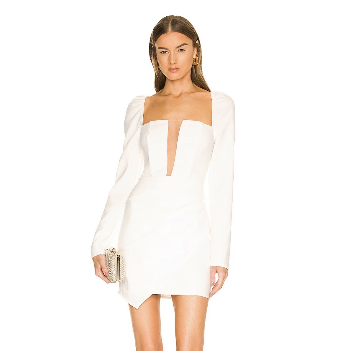 x REVOLVE Racquel Mini Dress in Ivory - coffeafoods.com