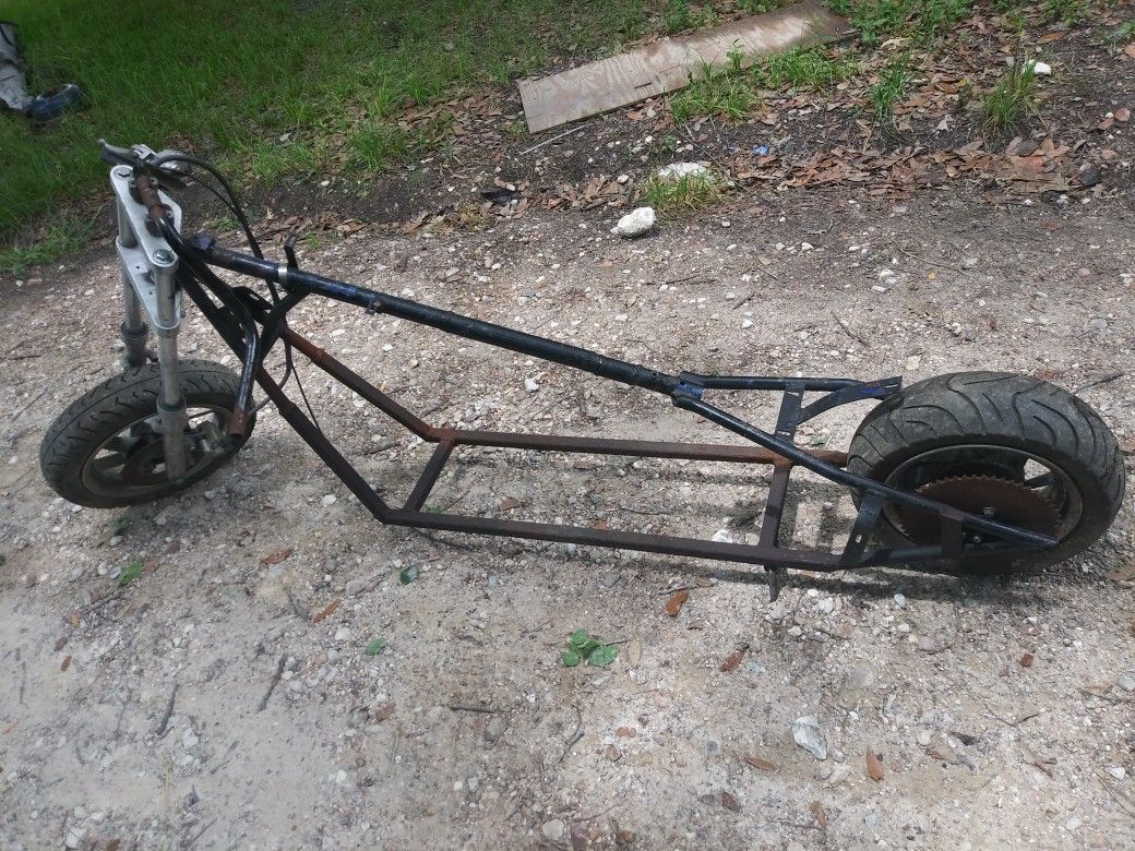 Stretched chopper mini bike project frame for Sale in Alvin TX