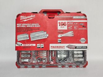 Metric & SAE Ratchet & Socket Set 106Pc - Milwaukee