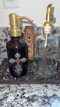 Cross soap dispenser & bottle
