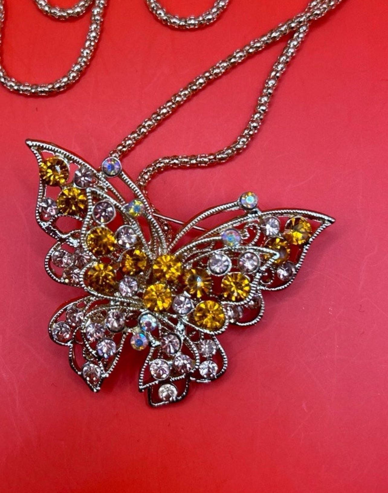 Betsey Johnson Butterfly Necklace 