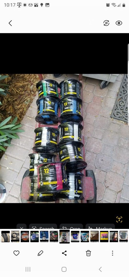 #12 Wire 500ft Have Blue Solid And Red Stranded Black , Red , Green White Solid Price Per Roll