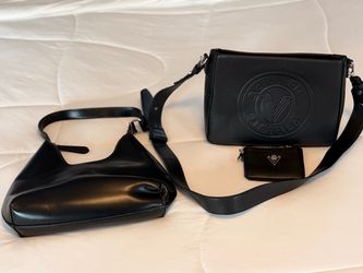 Orlandi Valentino Black Handbag Set