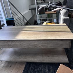 Coffee Table With Adjustable Desk Top