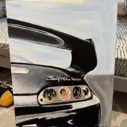 Toyota Supra Canvas Painting