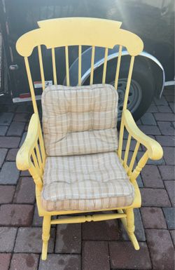 Yellow rocking chair