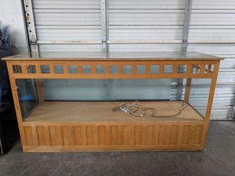 Unique Wood & Glass Lighted Showcase / Shop Counter - Delivery Available