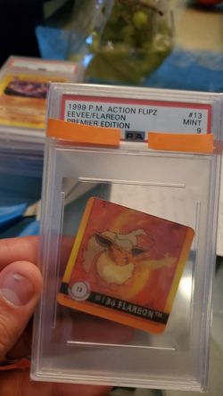 Pokemon Card Eevee/Flareon Action Flipz PSA 9
