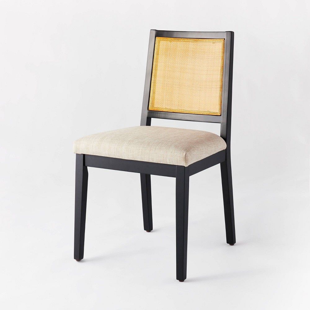 Oak Park Cane Dining Chair Black - Threshold™ Designed with Studio McGee
